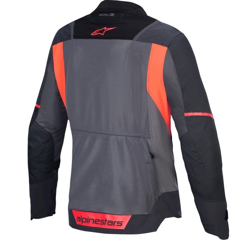 Ženska motoristična jakna Alpinestars Stella ST-2 Air sivo-temno sivo-fluo koralna