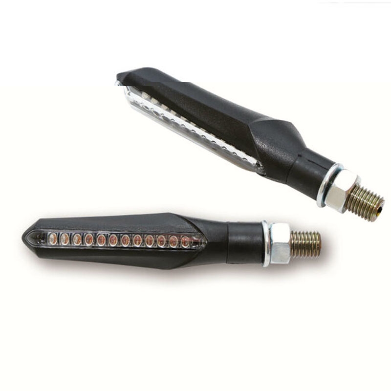 Highsider Smart Run LED smerniki za motorno kolo črne barve