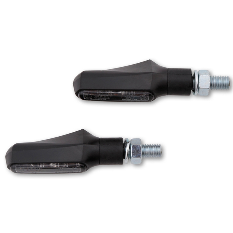 Smerniki za motor Highsider Smart Shorty Fin 2v1 črni