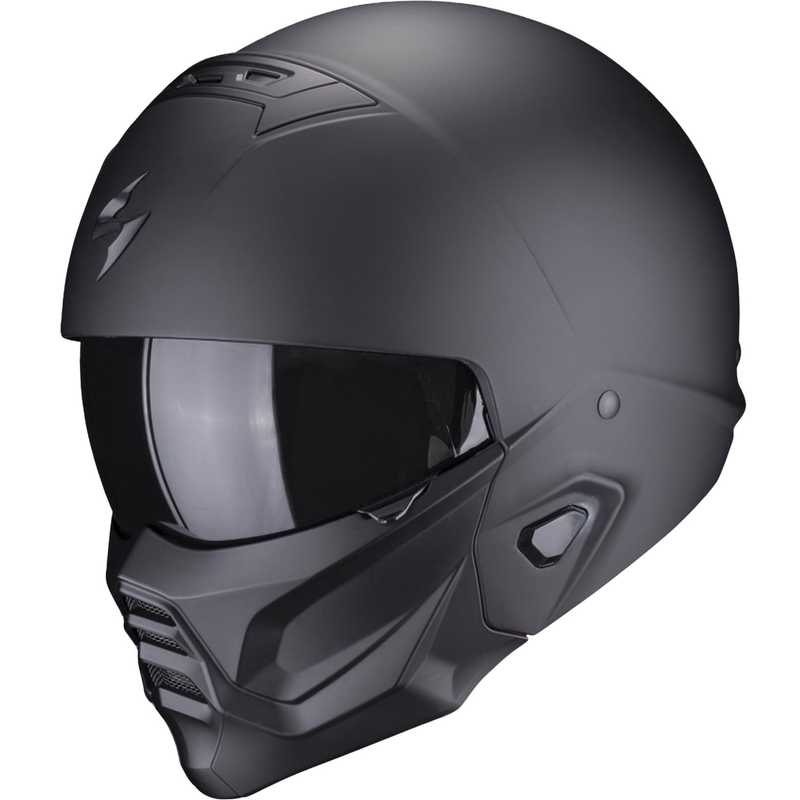Odprta motoristična čelada z masko Scorpion EXO-COMBAT II, črna mat