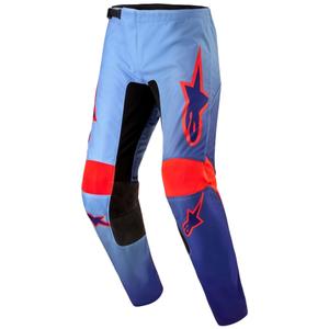 Motokros hlače Alpinestars Fluid Lucent modro-svetlo modro-oranžne
