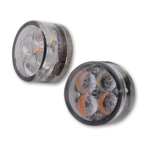 Smerniki za motor Highsider Smart Module Sixteen LED 2v1 dimljeno sivi