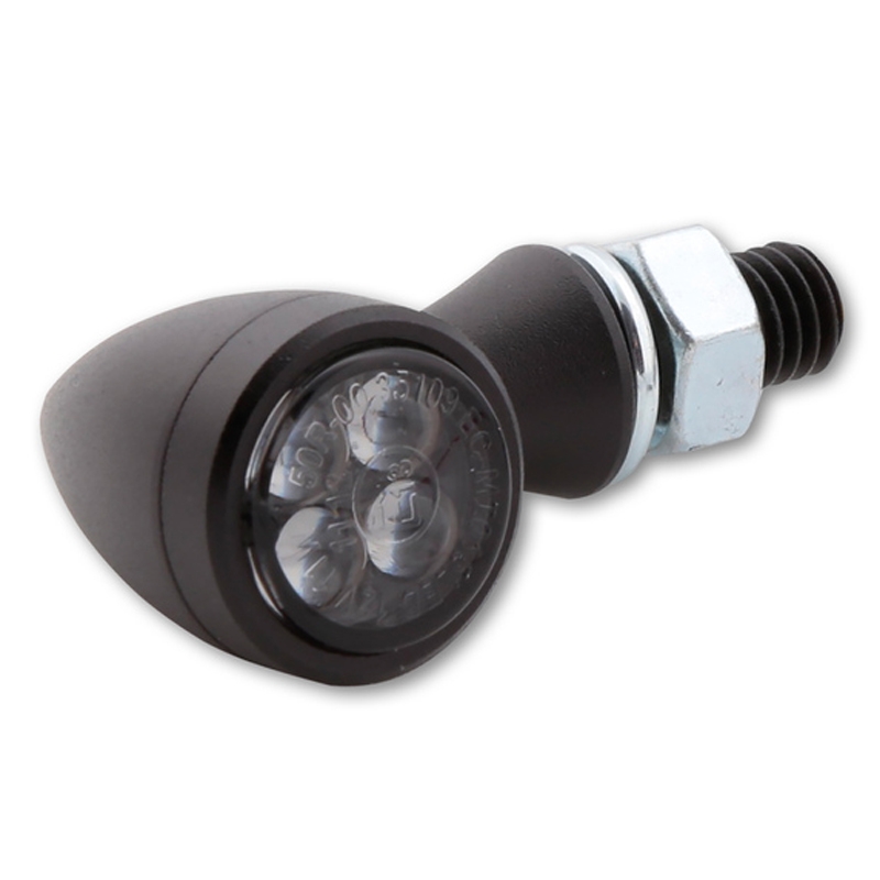 Smerniki za motor Highsider Smart Sixteen Bullet LED dimljeno sivi