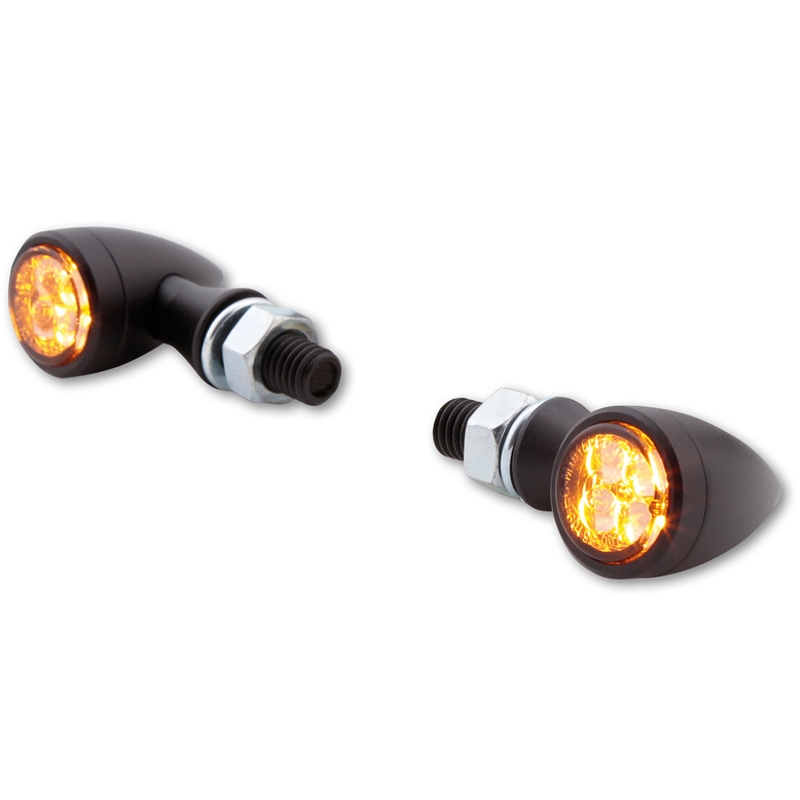 Smerniki za motor Highsider Smart Sixteen Bullet LED dimljeno sivi
