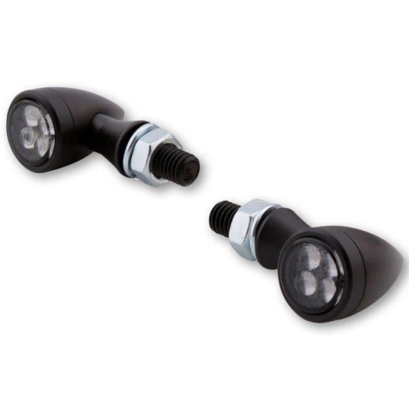 Smerniki za motor Highsider Smart Sixteen Bullet LED dimljeno sivi