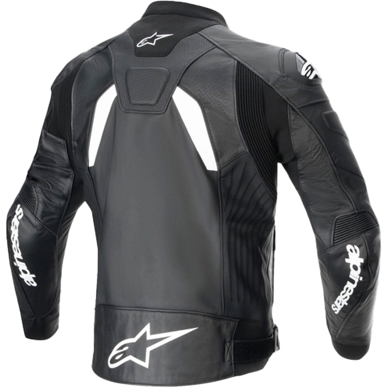 Usnjena motoristična jakna Alpinestars GP plus R 4 Airflow črno-bela