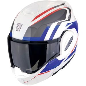 Motoristična čelada na preklop Scorpion EXO-TECH EVO FURIO belo-rdeča-modra