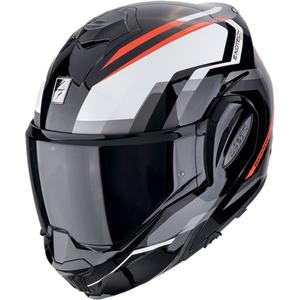 Motoristična čelada na preklop Scorpion EXO-TECH EVO FURIO črno-rdeča
