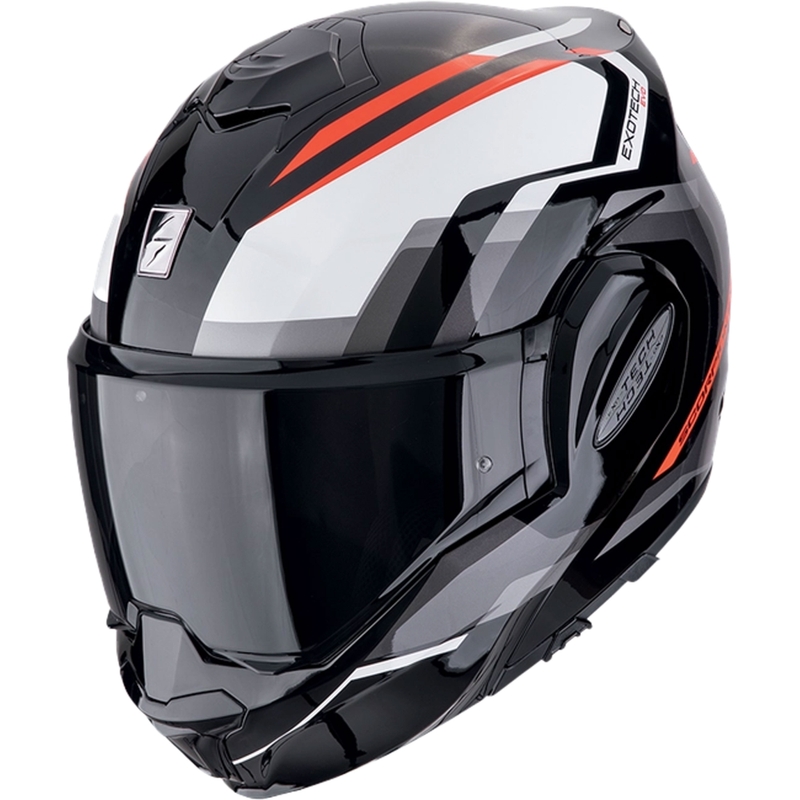 Motoristična čelada na preklop Scorpion EXO-TECH EVO FURIO črno-rdeča razprodaja