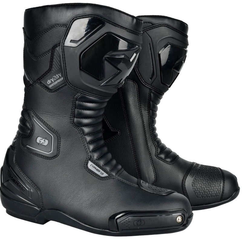 Moto škornji Oxford Cypher 1.0 D2D črne barve