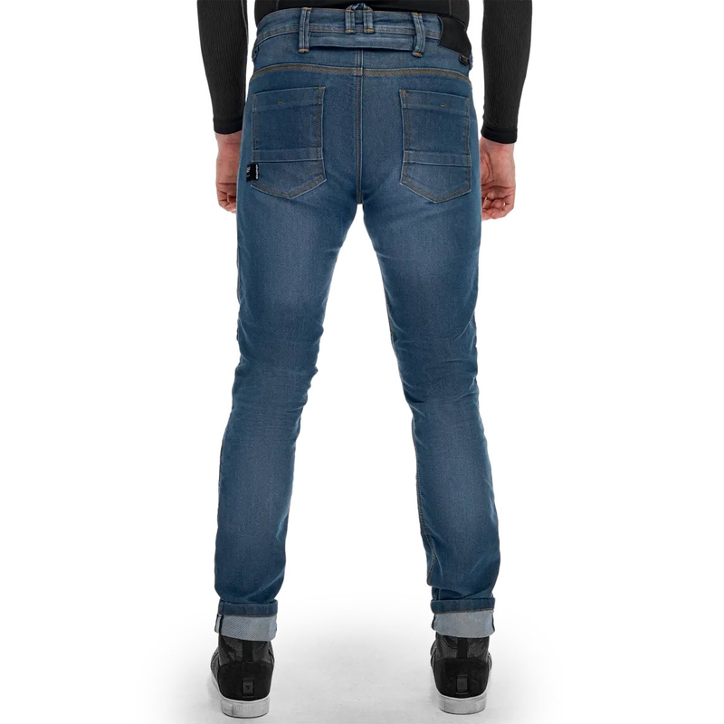 Shima Ridge Extended Biker Jeans Blue