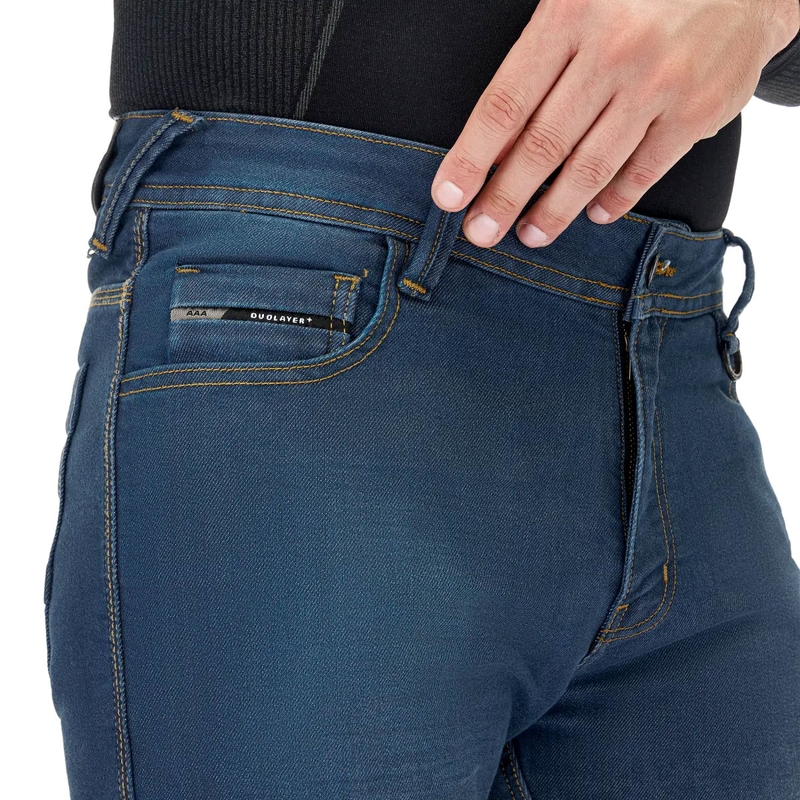 Shima Ridge Extended Biker Jeans Blue