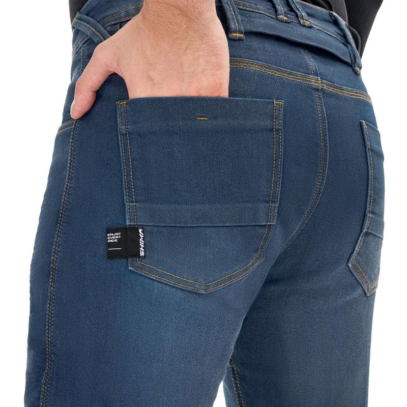 Shima Ridge Extended Biker Jeans Blue