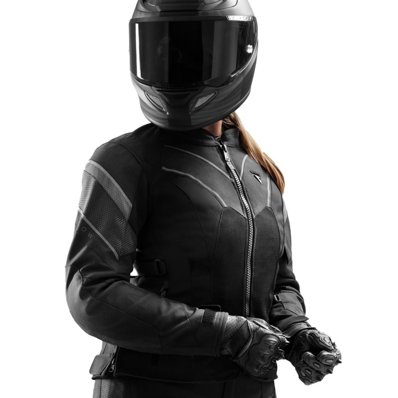 Ženska motoristična jakna Rebelhorn Hiflow V črna