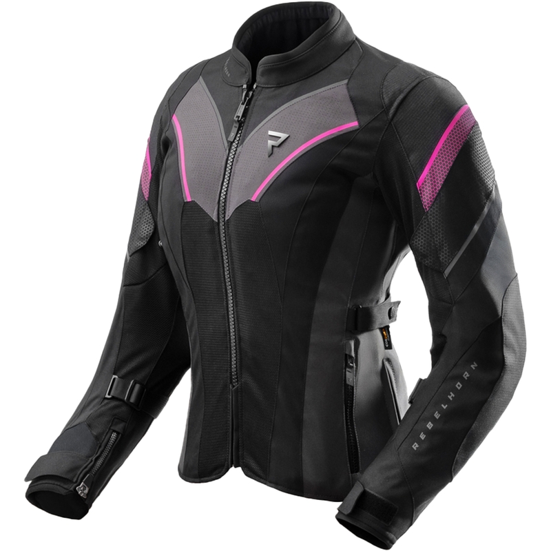 Rebelhorn Hiflow V Black-Grey-Pink motoristična jakna za ženske