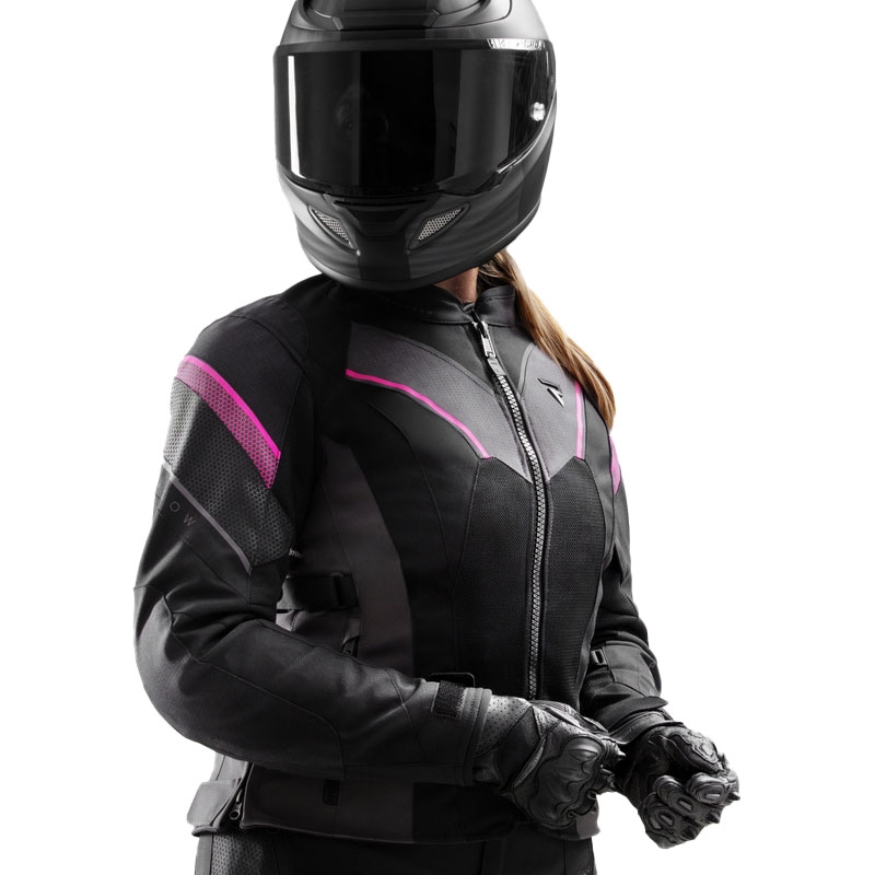 Rebelhorn Hiflow V Black-Grey-Pink motoristična jakna za ženske