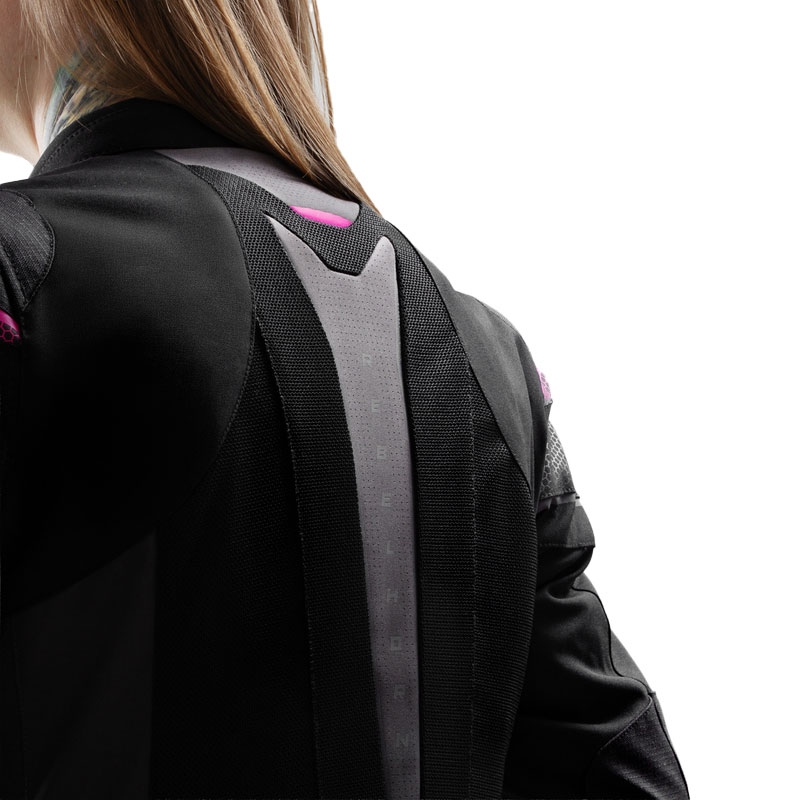 Rebelhorn Hiflow V Black-Grey-Pink motoristična jakna za ženske