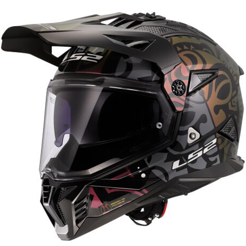 Čelada za enduro motor LS2 MX702 Pioneer II Rangi črna