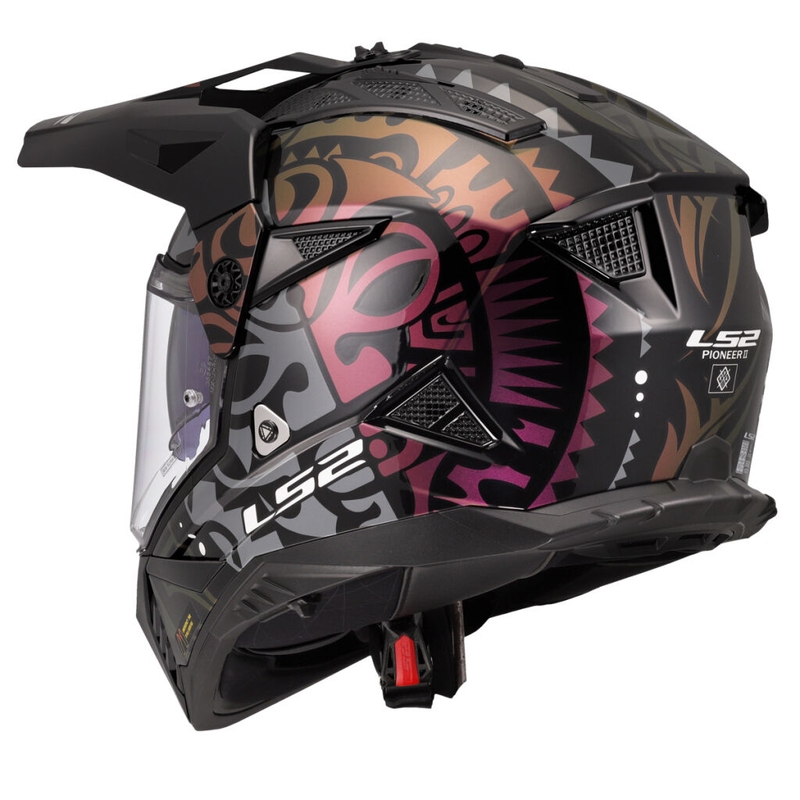 Čelada za enduro motor LS2 MX702 Pioneer II Rangi črna