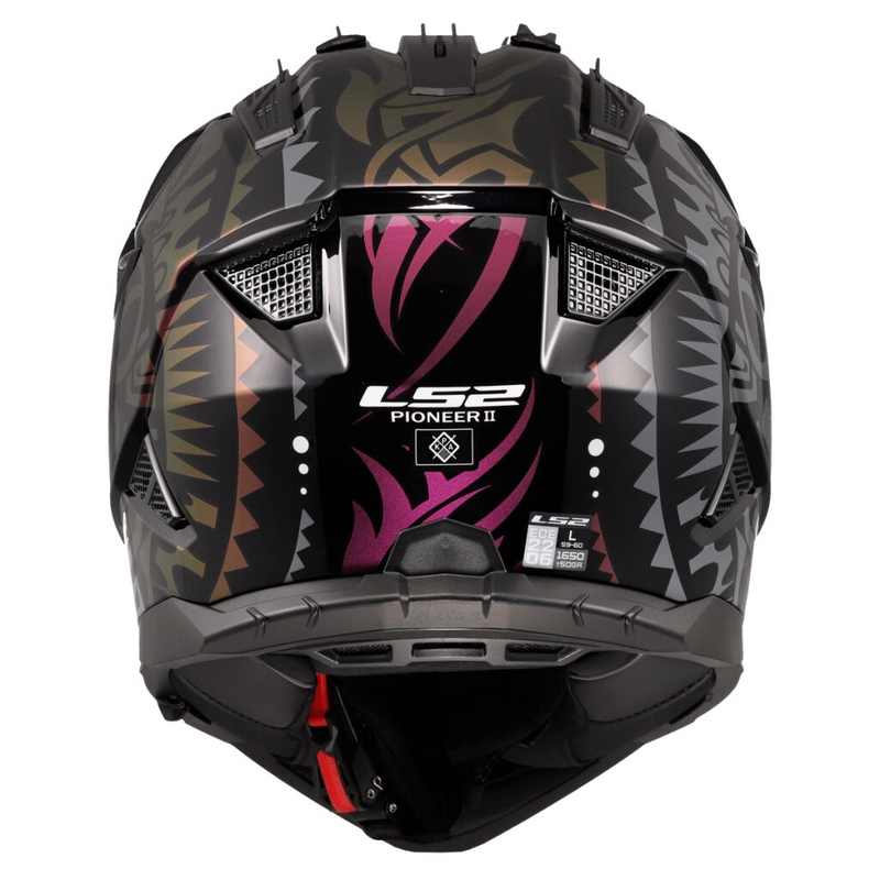 Čelada za enduro motor LS2 MX702 Pioneer II Rangi črna