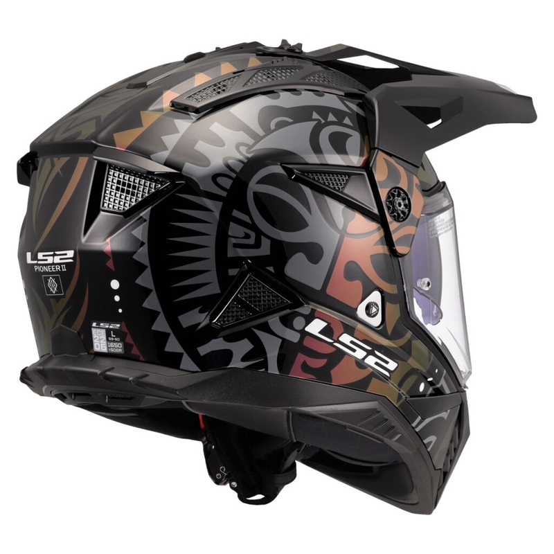 Čelada za enduro motor LS2 MX702 Pioneer II Rangi črna