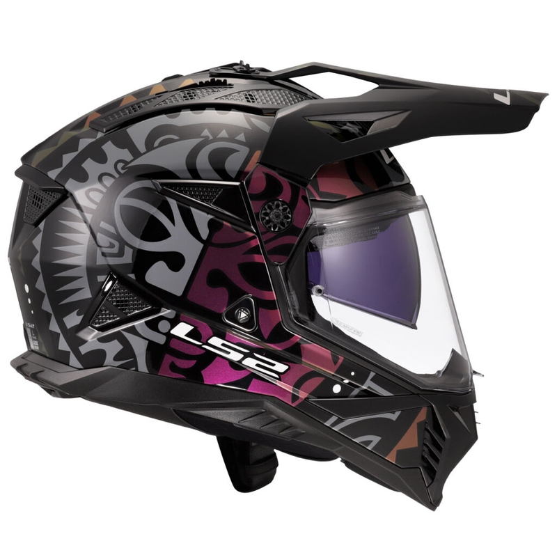Čelada za enduro motor LS2 MX702 Pioneer II Rangi črna