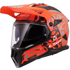 Enduro motoristična čelada LS2 MX702 Pioneer II Rangi oranžna