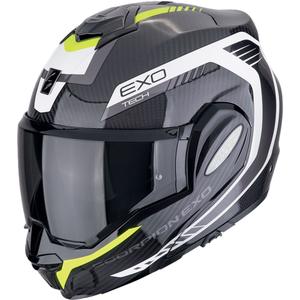 Motoristična čelada na preklop Scorpion EXO-TECH EVO CARBON COSY črno-fluo rumena