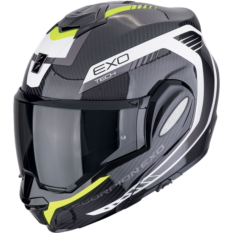 Scorpion EXO-TECH EVO CARBON COSY preklopna motoristična čelada črno-fluo rumena