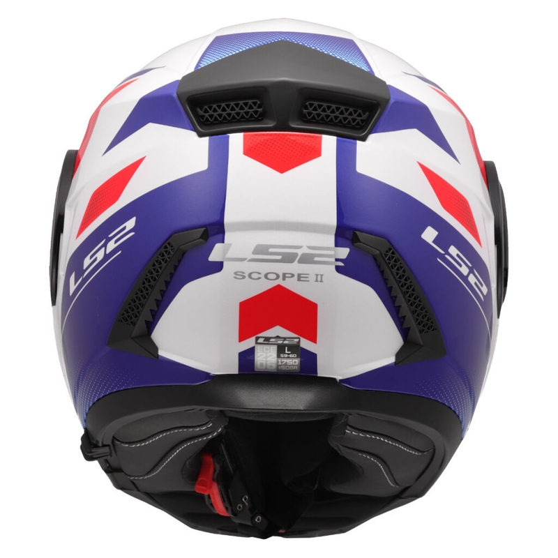Motoristična čelada LS2 FF902 Scope II Duria, bela-modro-rdeča
