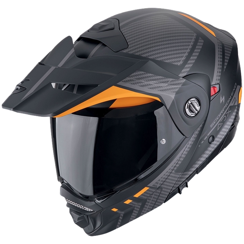 Motoristična čelada na preklop Scorpion ADX-2 LEWIS mat črno-oranžna