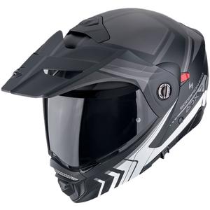 Motoristična čelada na preklop Scorpion ADX-2 LEWIS mat črno-srebrna