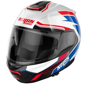 Odklopna motoristična čelada Nolan N100-6 Surveyor N-COM 24 belo-modra