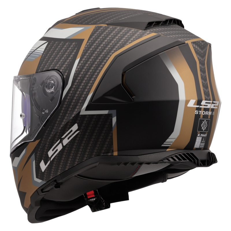 LS2 FF800 Storm II Tracker integralna motoristična čelada črno-zlata