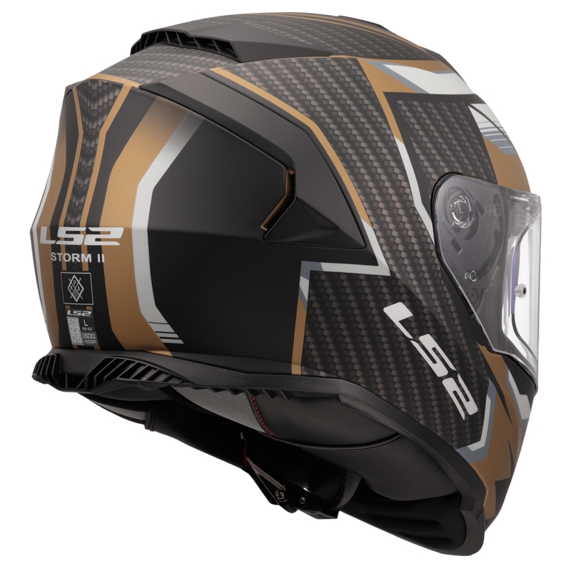 LS2 FF800 Storm II Tracker integralna motoristična čelada črno-zlata