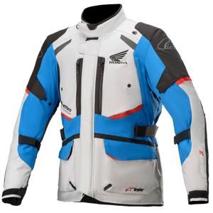 Motociklistična jakna Alpinestar Andes Drystar Honda siva-črna-modro-rdeča