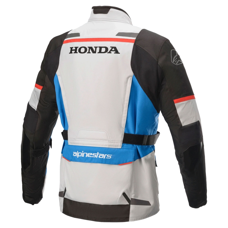 Motociklistična jakna Alpinestar Andes Drystar Honda siva-črna-modro-rdeča
