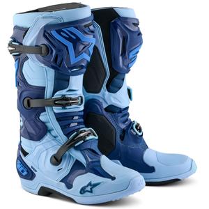 Moto škornji Alpinestars Tech 10 Limited Edition Steelers modro-svetlo modri