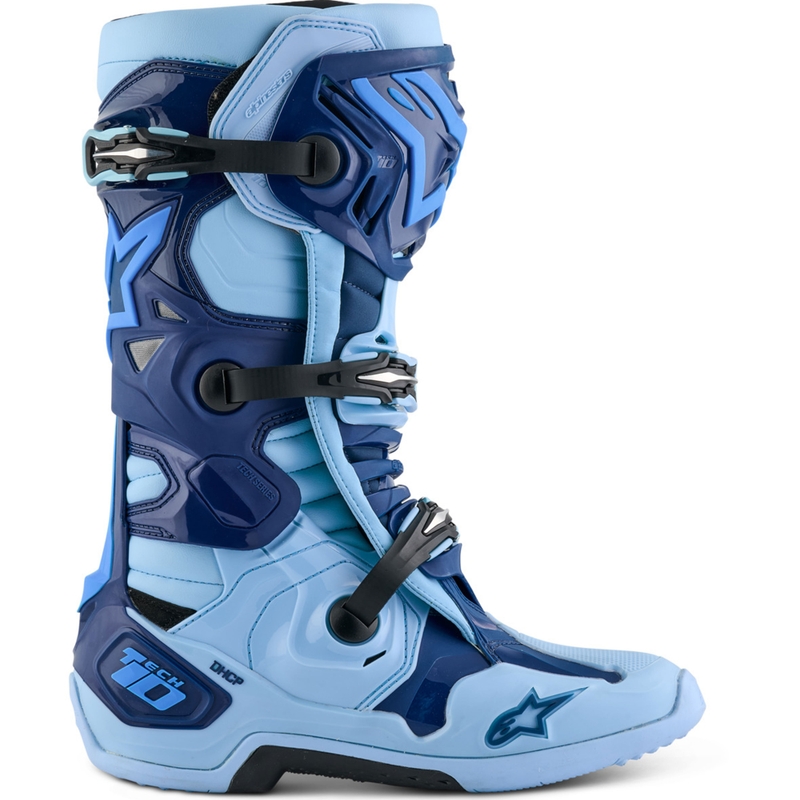 Moto škornji Alpinestars Tech 10 Limited Edition Steelers modro-svetlo modri