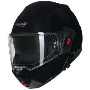 Preklopna motoristična čelada Nolan N100-6 Classico N-COM 301 črna