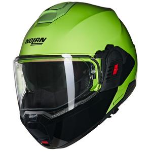 Preklopna motoristična čelada Nolan N120-1 Mivedi N-COM 329 zeleno-črna