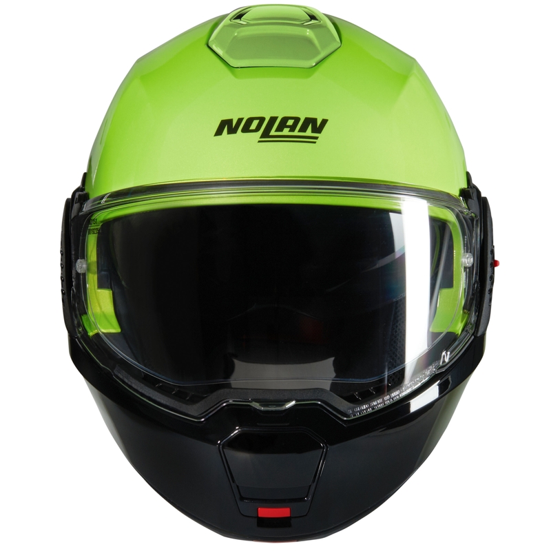 Preklopna motoristična čelada Nolan N120-1 Mivedi N-COM 329 zeleno-črna