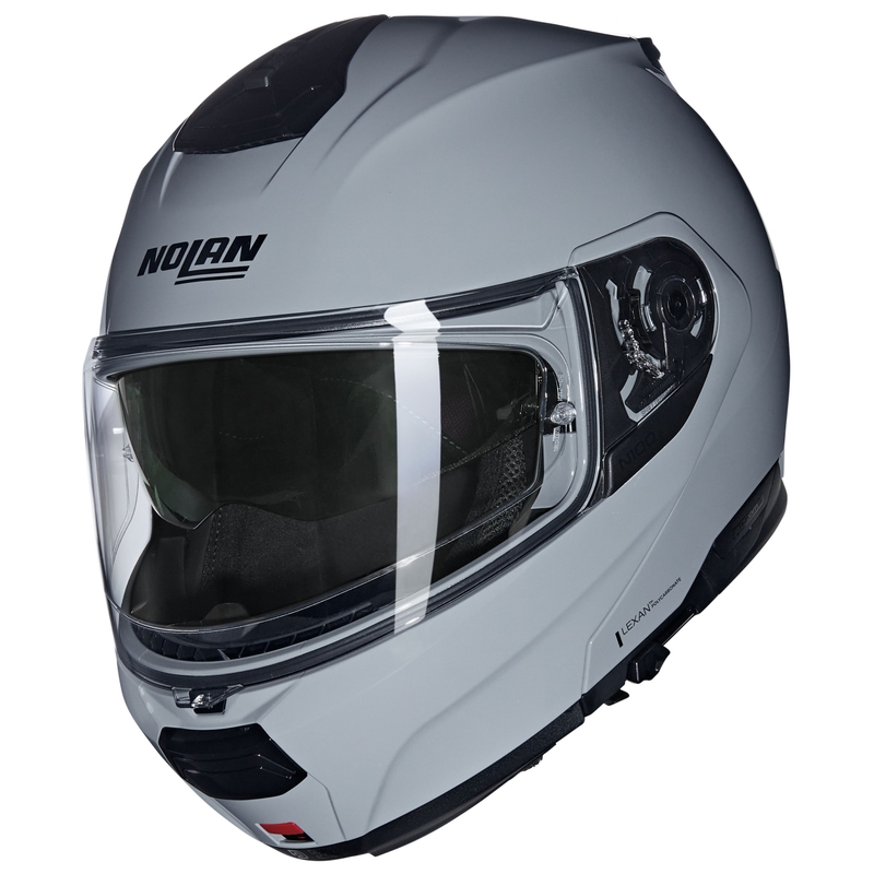 Motoristična čelada Nolan N120-1 Classico N-COM 303 zložljiva, siva