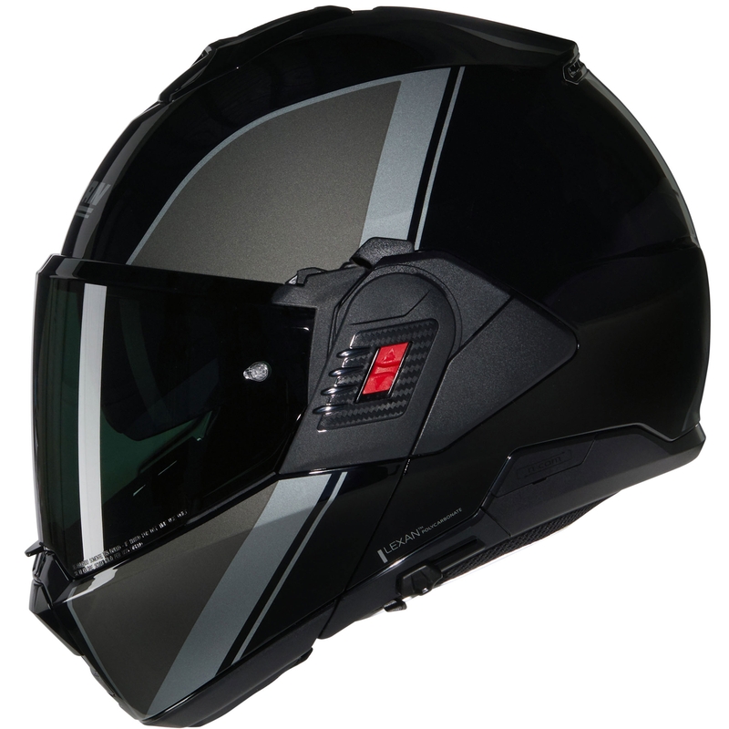 Motoristična čelada Nolan N120-1 Verniciatura Speciale N-COM 341 črno-siva