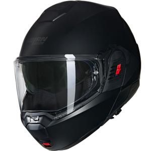 Motoristična čelada Nolan N100-6 Classico N-COM 302 z zložljivo zadrgo, mat črna