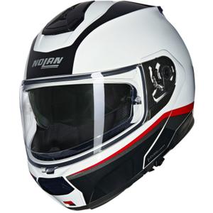 Motoristična čelada Nolan N100-6 Incognito N-COM 344 bela-črna-rdeča