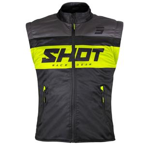 Motoristični jopič Shot Bodywarmer Lite črno-fluo rumen