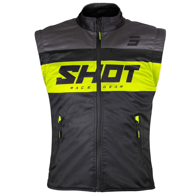 Motoristični jopič Shot Bodywarmer Lite črno-fluo rumen