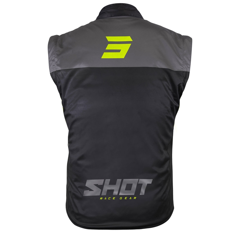 Motoristični jopič Shot Bodywarmer Lite črno-fluo rumen