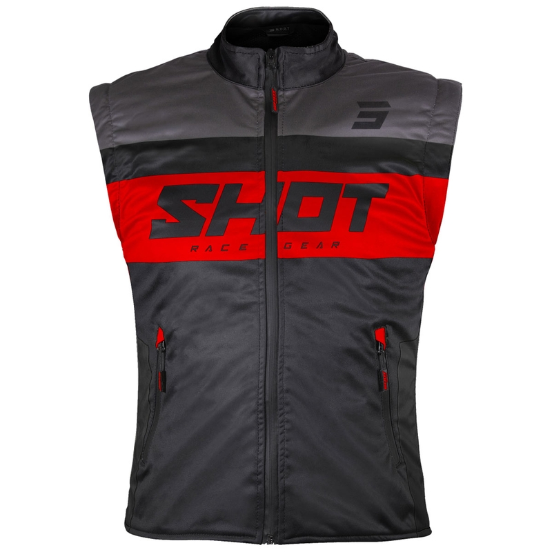 Moto jopič Shot Bodywarmer Lite črno-rdeč